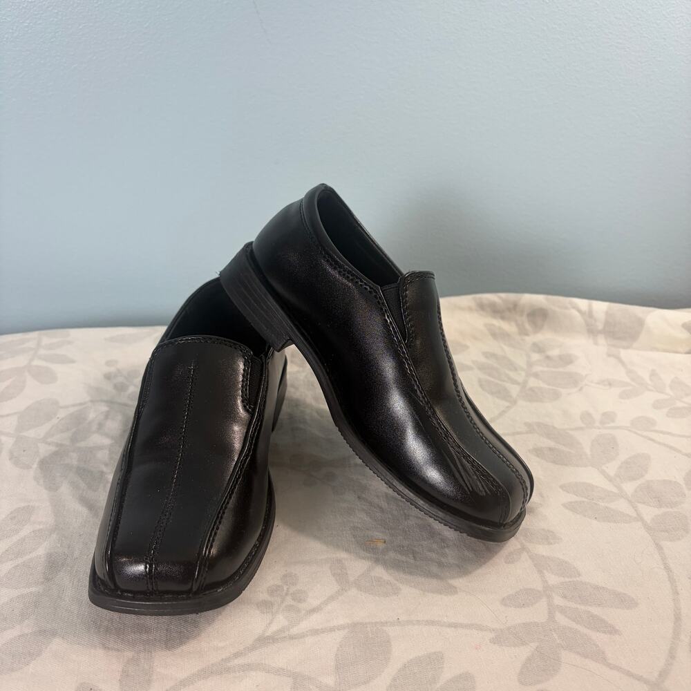Boys Black Uniform Dress Shoes School Church Excellent Size 12M